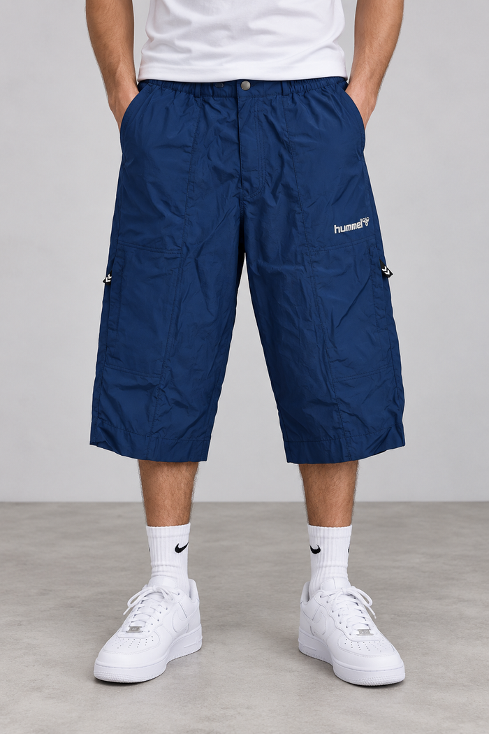 Hummel Herren 3/4 Cargo Shorts Blau Gr. XS Neu mit Etikett