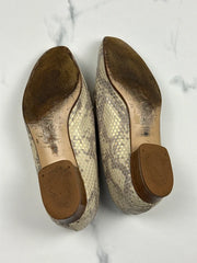 Mima Venezia Damen Vintage Leder Loafer Pumps Beige Gold Gr. 40
