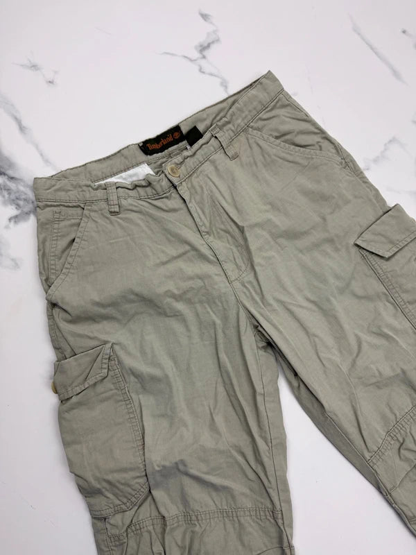 Timberland Herren Cargo Shorts Beige W30 Ripstop Outdoor Utility