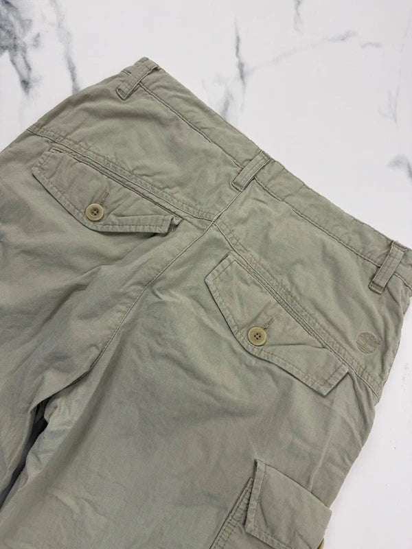 Timberland Herren Cargo Shorts Beige W30 Ripstop Outdoor Utility