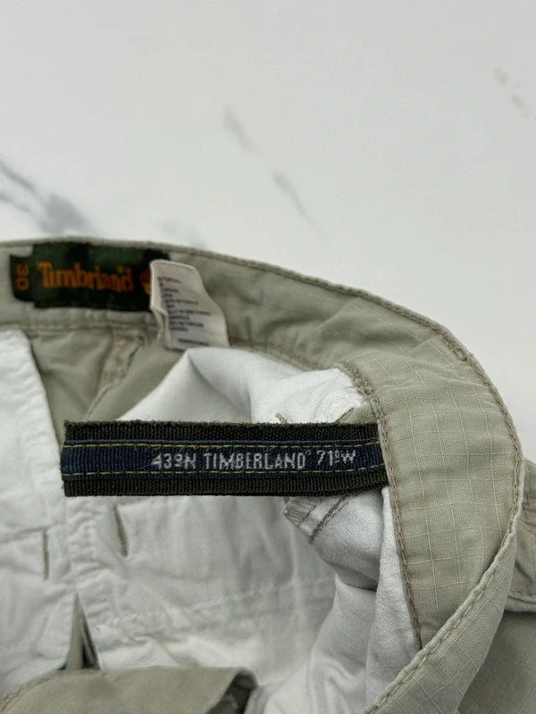 Timberland Herren Cargo Shorts Beige W30 Ripstop Outdoor Utility