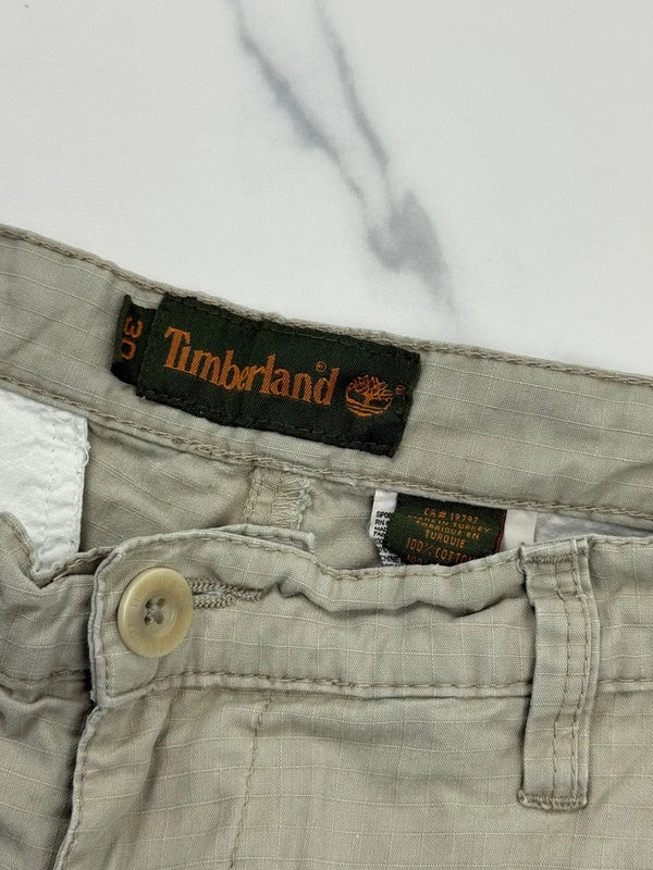 Timberland Herren Cargo Shorts Beige W30 Ripstop Outdoor Utility