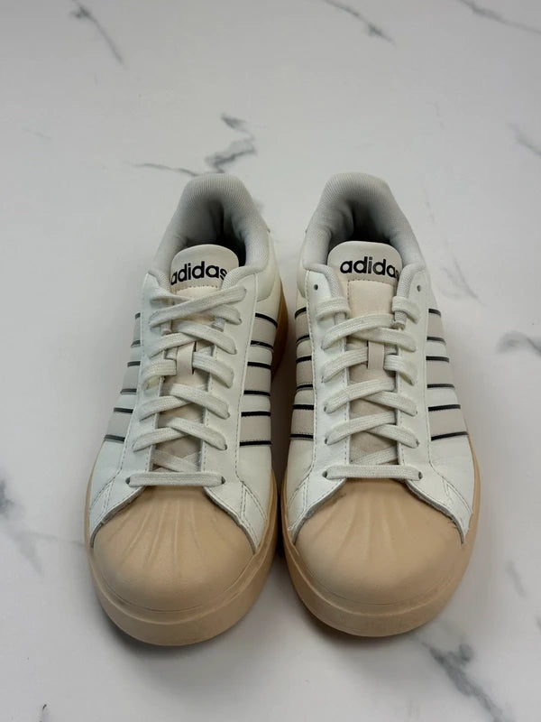 Adidas Grand Court Platform Damen Sneaker Weiß Beige Gr. 40 2/3