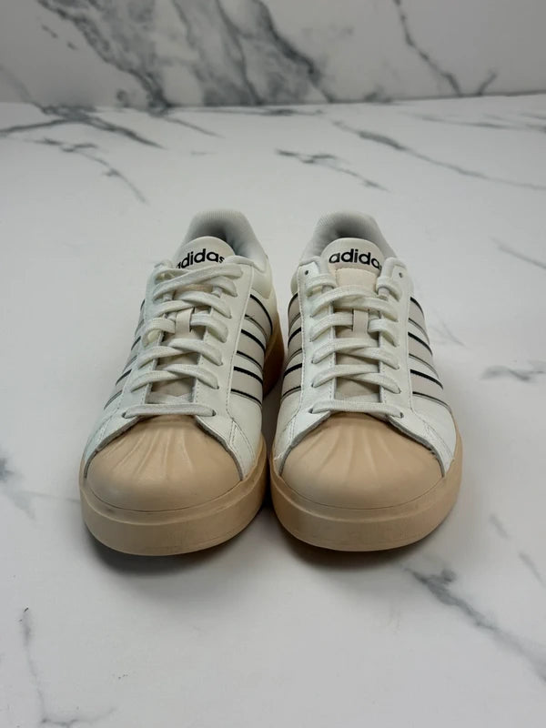 Adidas Grand Court Platform Damen Sneaker Weiß Beige Gr. 40 2/3