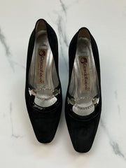 Giorgio Fabiani Damen Pumps Schwarz Leder Strass Gr. 36 Made in Italy