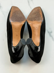 Giorgio Fabiani Damen Pumps Schwarz Leder Strass Gr. 36 Made in Italy