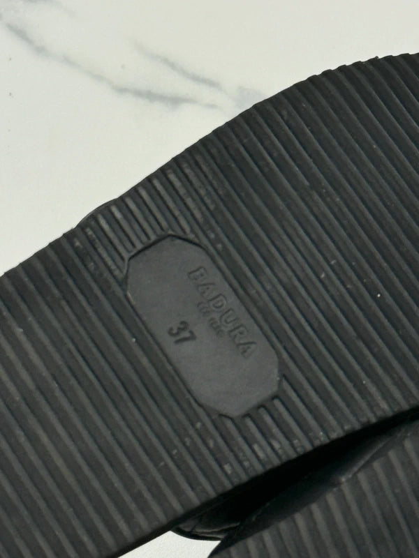 Badura Damen Pantoletten Schwarz Gesteppt Gr. 37