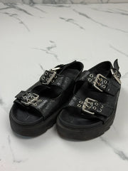 DeeZee Damen Plateau Sandalen Schwarz mit Schnallen Gr. 38
