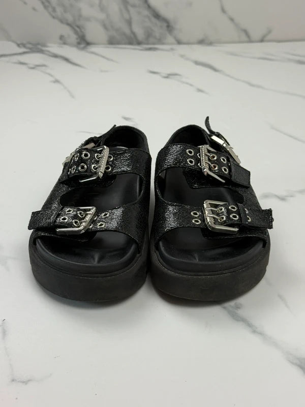 DeeZee Damen Plateau Sandalen Schwarz mit Schnallen Gr. 38