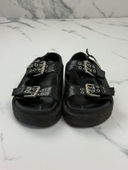 DeeZee Damen Plateau Sandalen Schwarz mit Schnallen Gr. 38