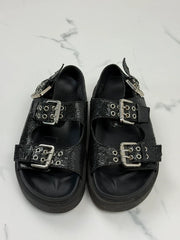 DeeZee Damen Plateau Sandalen Schwarz mit Schnallen Gr. 38