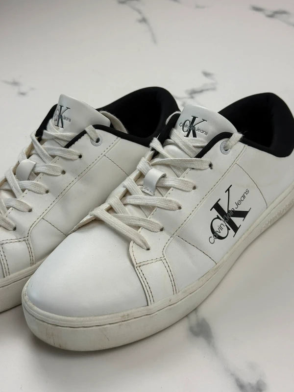 Calvin Klein Jeans Classic Cupsole Herren Sneaker Weiß Schwarz Gr. 43