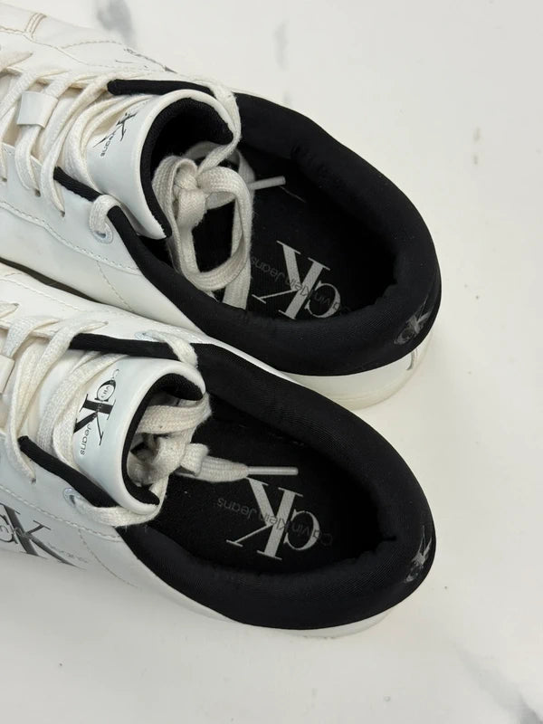 Calvin Klein Jeans Classic Cupsole Herren Sneaker Weiß Schwarz Gr. 43