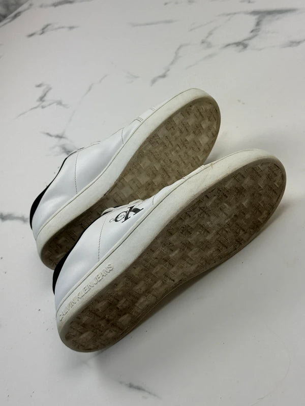 Calvin Klein Jeans Classic Cupsole Herren Sneaker Weiß Schwarz Gr. 43