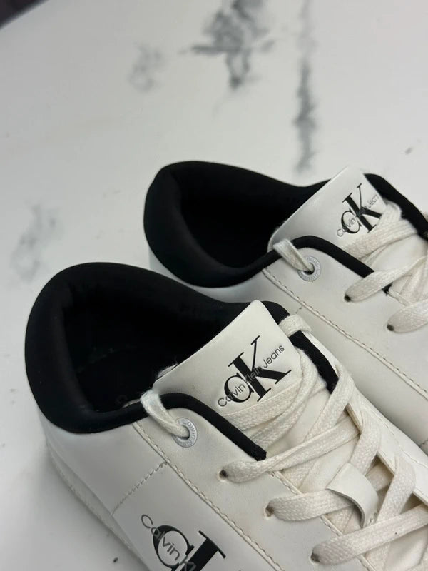 Calvin Klein Jeans Classic Cupsole Herren Sneaker Weiß Schwarz Gr. 43