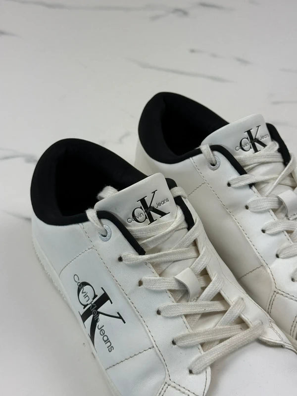 Calvin Klein Jeans Classic Cupsole Herren Sneaker Weiß Schwarz Gr. 43