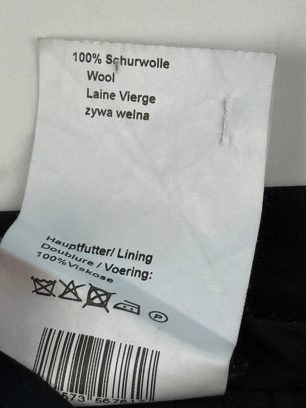 Carl Gross Herren Anzughose Schwarz Schurwolle Gr. 48L