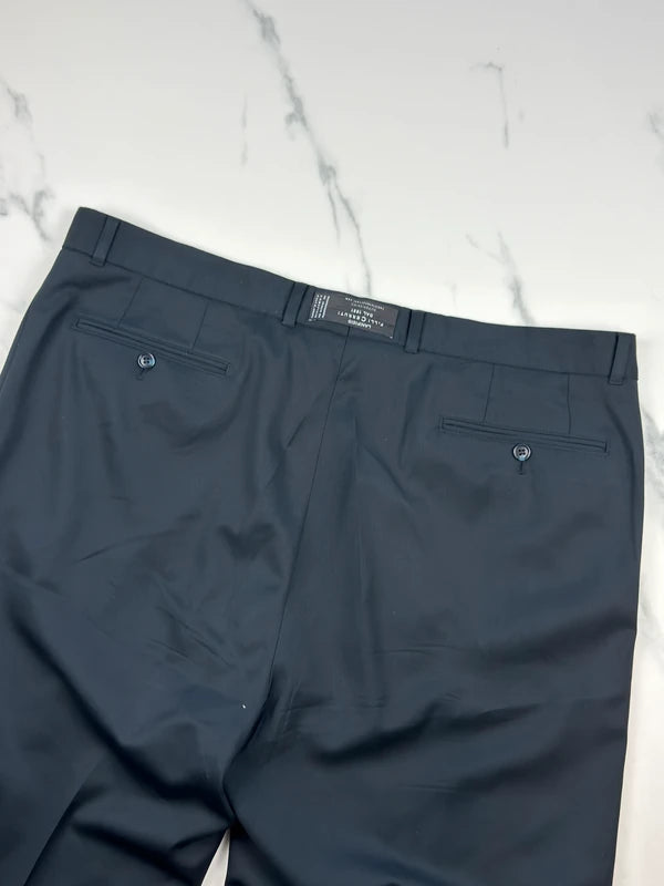 Carl Gross Herren Anzughose Schwarz Schurwolle Gr. 48L
