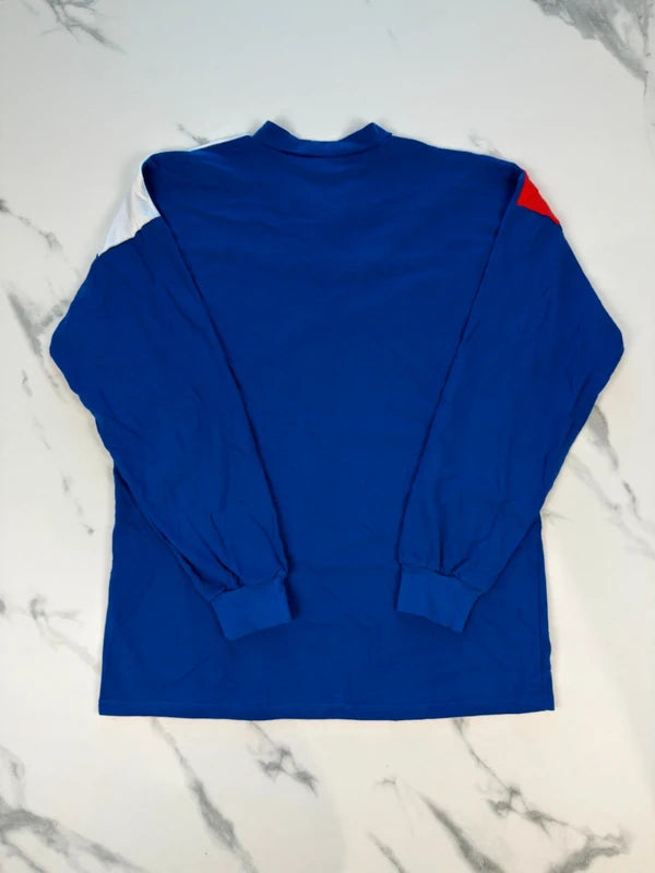 Reebok Herren Vintage Longsleeve Trikot Blau Weiß Rot Gr. M Neu mit Etikett