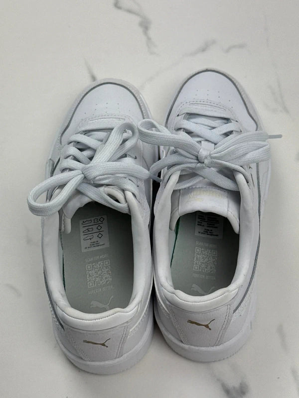 Puma Carina Street Damen Plateau Sneaker Weiß Gold Gr. 38,5