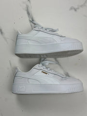Puma Carina Street Damen Plateau Sneaker Weiß Gold Gr. 38,5