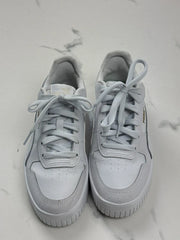Puma Carina Street Damen Plateau Sneaker Weiß Gold Gr. 38,5