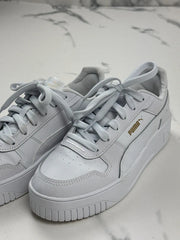 Puma Carina Street Damen Plateau Sneaker Weiß Gold Gr. 38,5