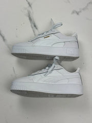 Puma Carina Street Damen Plateau Sneaker Weiß Gold Gr. 38,5