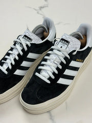 Adidas Gazelle Bold Damen Plateau Sneaker Schwarz Weiß Gr. 40 2/3