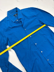 BOSS Herren Hemd Blau Gr. 39 Slim Fit 100% Baumwolle