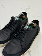 Clarks Herren Leder Sneaker Schwarz Gr. 42,5