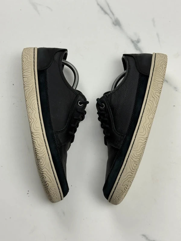 Clarks Herren Leder Sneaker Schwarz Gr. 42,5