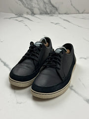 Clarks Herren Leder Sneaker Schwarz Gr. 42,5