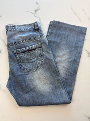 Tommy Hilfiger Herren Jeans Hellblau W36 Straight Leg 5-Pocket