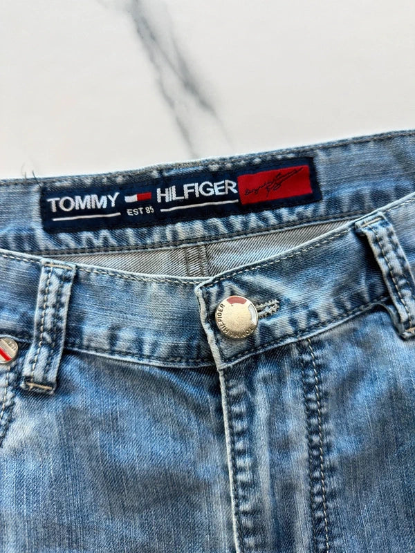 Tommy Hilfiger Herren Jeans Hellblau W36 Straight Leg 5-Pocket