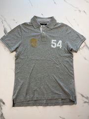 Tommy Hilfiger Herren Poloshirt Grau Gr. M Slim Fit 100% Baumwolle