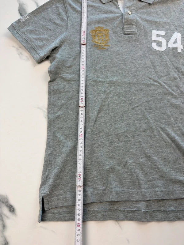 Tommy Hilfiger Herren Poloshirt Grau Gr. M Slim Fit 100% Baumwolle