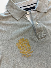 Tommy Hilfiger Herren Poloshirt Grau Gr. M Slim Fit 100% Baumwolle