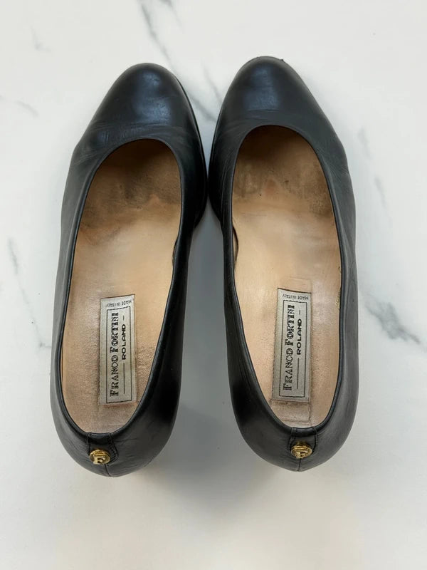 Franco Fortini Damen Leder Pumps Schwarz Gr. 40