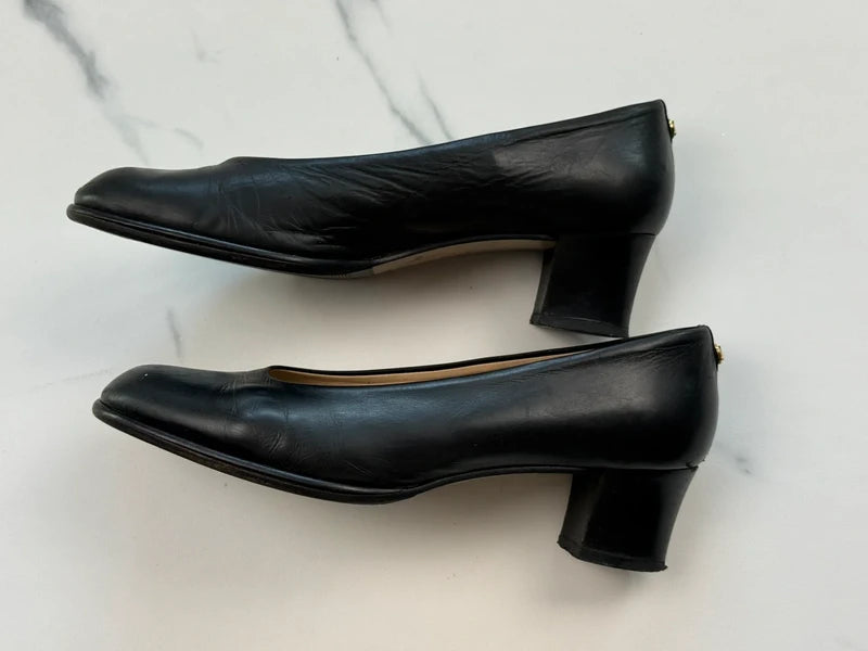 Franco Fortini Damen Leder Pumps Schwarz Gr. 40