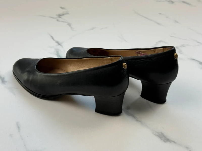 Franco Fortini Damen Leder Pumps Schwarz Gr. 40