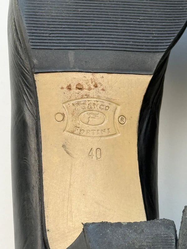 Franco Fortini Damen Leder Pumps Schwarz Gr. 40