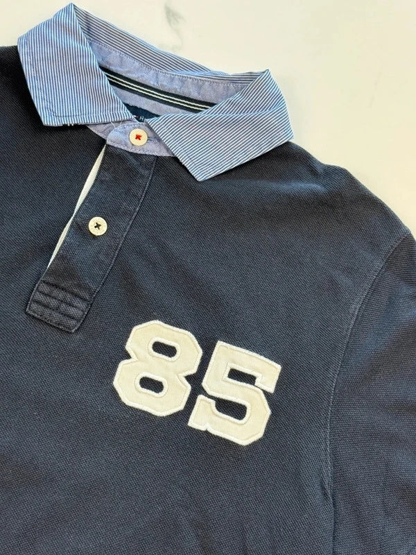 Tommy Hilfiger Herren Poloshirt Navy Gr. M Slim Fit 100% Baumwolle