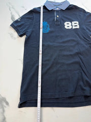 Tommy Hilfiger Herren Poloshirt Navy Gr. M Slim Fit 100% Baumwolle