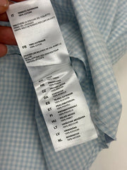Marc O’Polo Herren Hemd Hellblau Weiß Kariert Gr. S Regular Fit 100% Baumwolle