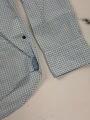 Marc O’Polo Herren Hemd Hellblau Weiß Kariert Gr. S Regular Fit 100% Baumwolle