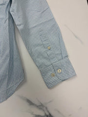 Marc O’Polo Herren Hemd Hellblau Weiß Kariert Gr. S Regular Fit 100% Baumwolle
