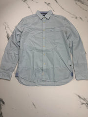 Marc O’Polo Herren Hemd Hellblau Weiß Kariert Gr. S Regular Fit 100% Baumwolle
