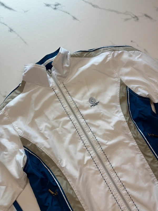Canyon Sport Damen Laufjacke Weiß Blau Gr. 36 Windbreaker