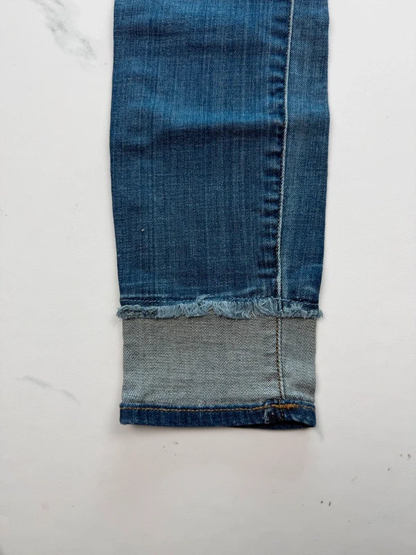 True Religion Jennie Damen Skinny Jeans Blau W27 Distressed Stretch